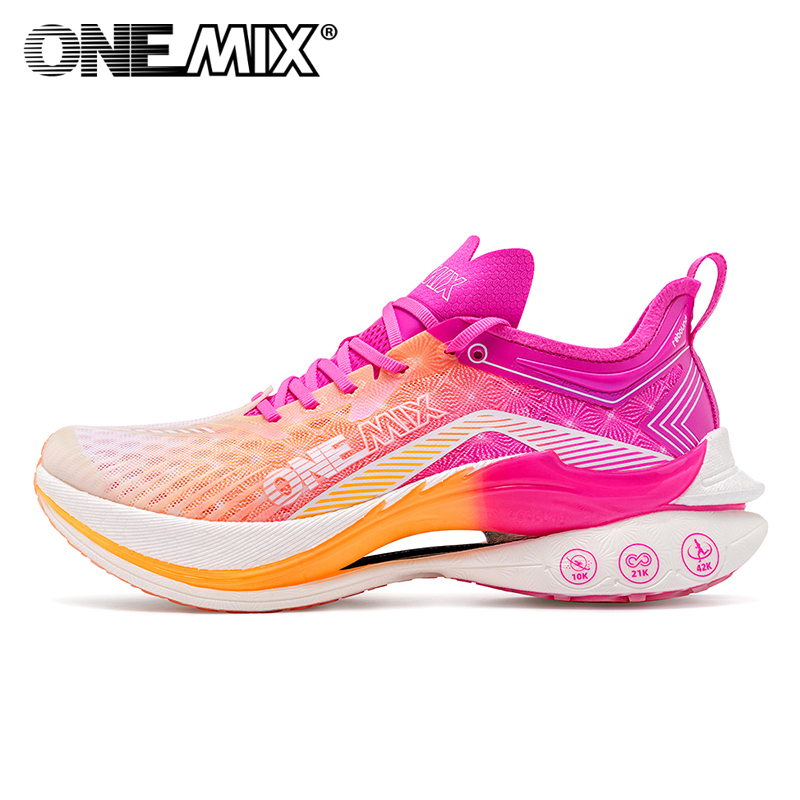 Reflective Night Running Shoes - ONEMIX Women Carbon Plate Running Shoes