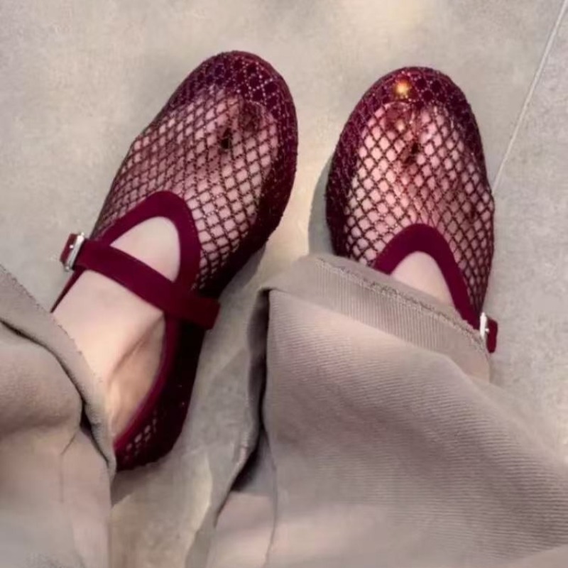Sandals - Hollow Rhinestone Baotou Sandals Women 2026