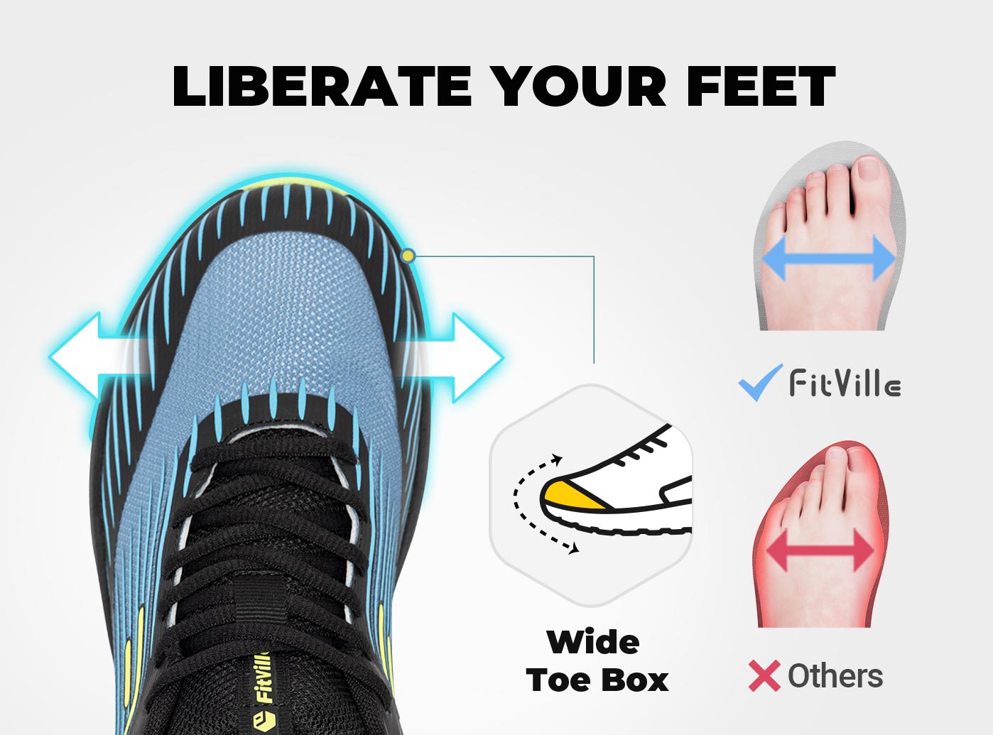 FitVille Men's Trail Running S - огляд і ціна Anti Slip Trail Running Sneakers