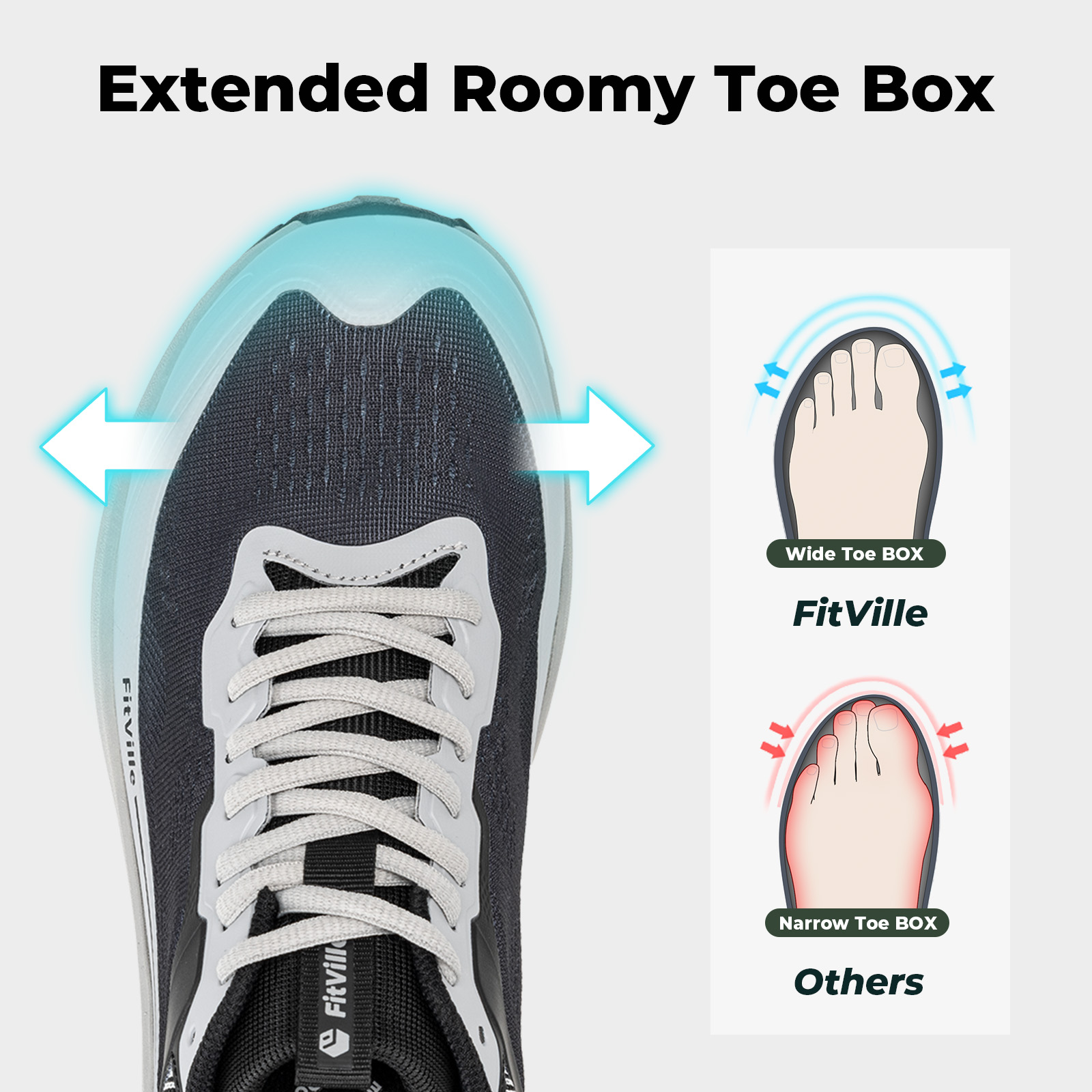 FitVille Wide Sports Shoes Wea - огляд і ціна Anti Slip Trail Running Sneakers